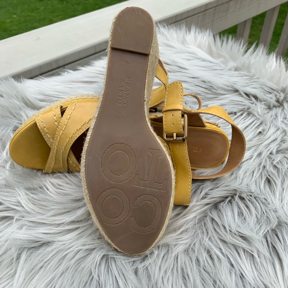 Mustard Yellow Wedge Sandal - Picture 6 of 8